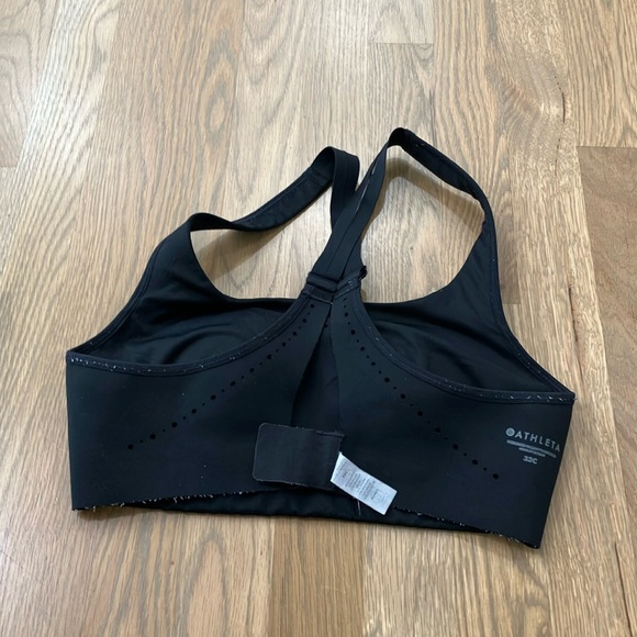 Athleta Women's Black Criss Cross Back Adjustable Strap Athletic Sports Bra - Picture 4 of 8